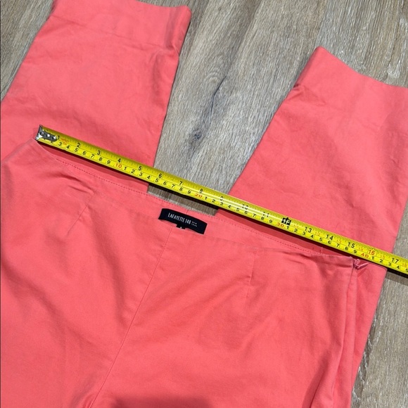 Lafayette 148 New York Size 8 Coral Stretch Straight Leg Pants Trouser - Picture 4 of 12